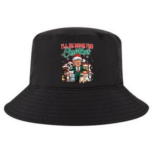 ILl Be Home For Christmas Funny Santa Claus Trump 2024 Cool Comfort Performance Bucket Hat