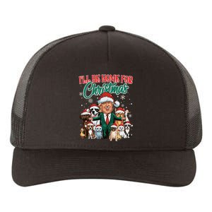 ILl Be Home For Christmas Funny Santa Claus Trump 2024 Yupoong Adult 5-Panel Trucker Hat