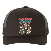 ILl Be Home For Christmas Funny Santa Claus Trump 2024 Yupoong Adult 5-Panel Trucker Hat