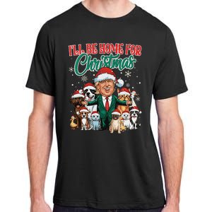 ILl Be Home For Christmas Funny Santa Claus Trump 2024 Adult ChromaSoft Performance T-Shirt