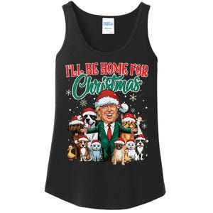 ILl Be Home For Christmas Funny Santa Claus Trump 2024 Ladies Essential Tank