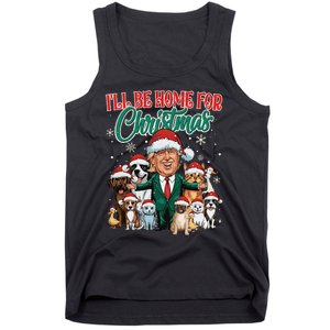 ILl Be Home For Christmas Funny Santa Claus Trump 2024 Tank Top