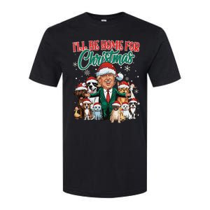 ILl Be Home For Christmas Funny Santa Claus Trump 2024 Softstyle CVC T-Shirt