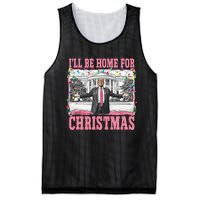 ILl Be Home For Christmas Santa Funny Trump Xmas Pajamas Mesh Reversible Basketball Jersey Tank