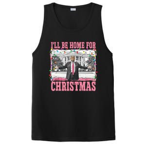 ILl Be Home For Christmas Santa Funny Trump Xmas Pajamas PosiCharge Competitor Tank