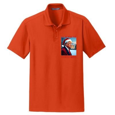 ILl Be Home For Christmas Santa Funny Trump Xmas Pajamas Dry Zone Grid Polo