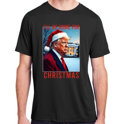 ILl Be Home For Christmas Santa Funny Trump Xmas Pajamas Adult ChromaSoft Performance T-Shirt