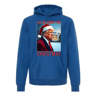 ILl Be Home For Christmas Santa Funny Trump Xmas Pajamas Premium Hoodie