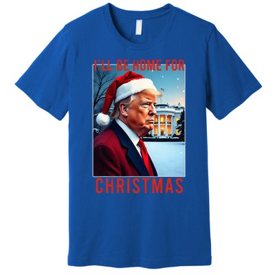 ILl Be Home For Christmas Santa Funny Trump Xmas Pajamas Premium T-Shirt