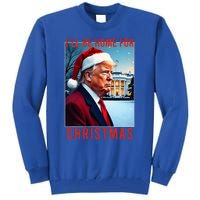 ILl Be Home For Christmas Santa Funny Trump Xmas Pajamas Tall Sweatshirt