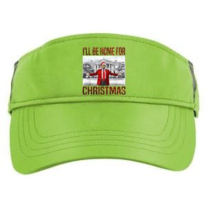 ILl Be Home For Christmas Santa Funny Trump Xmas Pajamas Adult Drive Performance Visor