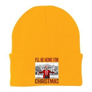 ILl Be Home For Christmas Santa Funny Trump Xmas Pajamas Knit Cap Winter Beanie