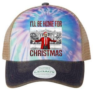 ILl Be Home For Christmas Santa Funny Trump Xmas Pajamas Legacy Tie Dye Trucker Hat