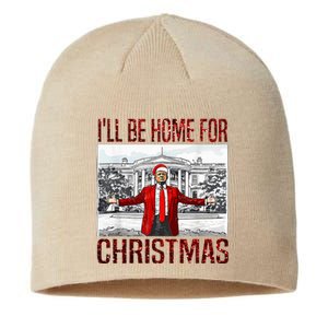 ILl Be Home For Christmas Santa Funny Trump Xmas Pajamas Sustainable Beanie