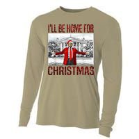 ILl Be Home For Christmas Santa Funny Trump Xmas Pajamas Cooling Performance Long Sleeve Crew