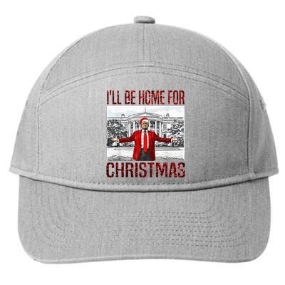 ILl Be Home For Christmas Santa Funny Trump Xmas Pajamas 7-Panel Snapback Hat