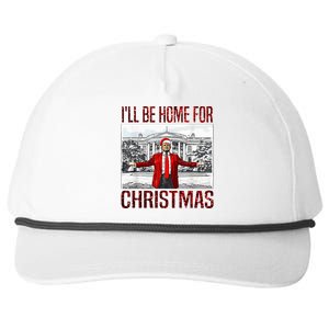 ILl Be Home For Christmas Santa Funny Trump Xmas Pajamas Snapback Five-Panel Rope Hat