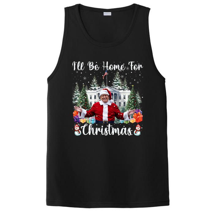 ILl Be Home For Christmas Funny Santa Claus Trump 2024 PosiCharge Competitor Tank