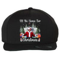 ILl Be Home For Christmas Funny Santa Claus Trump 2024 Wool Snapback Cap