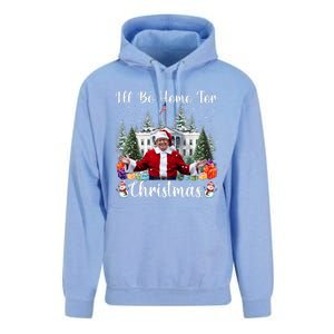 ILl Be Home For Christmas Funny Santa Claus Trump 2024 Unisex Surf Hoodie