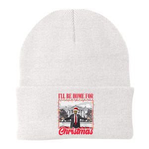 ILl Be Home For Christmas Santa Funny Trump Xmas Knit Cap Winter Beanie