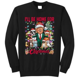 ILl Be Home For Christmas Funny Trump Pets Dog Cat Xmas Sweatshirt