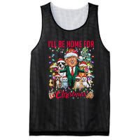 ILl Be Home For Christmas Funny Trump Pets Dog Cat Xmas Mesh Reversible Basketball Jersey Tank