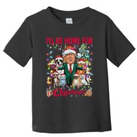 ILl Be Home For Christmas Funny Trump Pets Dog Cat Xmas Toddler T-Shirt