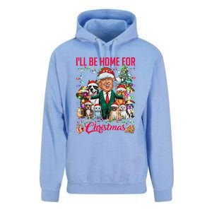 ILl Be Home For Christmas Funny Trump Pets Dog Cat Xmas Unisex Surf Hoodie