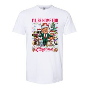 ILl Be Home For Christmas Funny Trump Pets Dog Cat Xmas Softstyle CVC T-Shirt