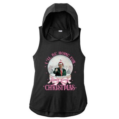 ILl Be Home For Christmas Trump Xmas 2024 Sweat Ladies PosiCharge Tri-Blend Wicking Draft Hoodie Tank