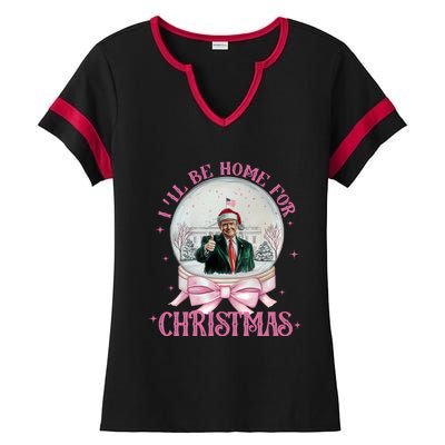 ILl Be Home For Christmas Trump Xmas 2024 Sweat Ladies Halftime Notch Neck Tee