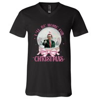 ILl Be Home For Christmas Trump Xmas 2024 Sweat V-Neck T-Shirt