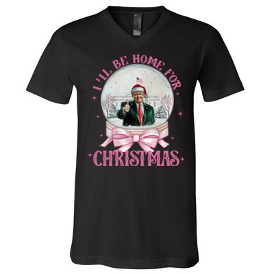 ILl Be Home For Christmas Trump Xmas 2024 Sweat V-Neck T-Shirt