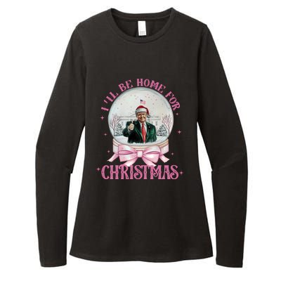 ILl Be Home For Christmas Trump Xmas 2024 Sweat Womens CVC Long Sleeve Shirt