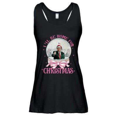 ILl Be Home For Christmas Trump Xmas 2024 Sweat Ladies Essential Flowy Tank