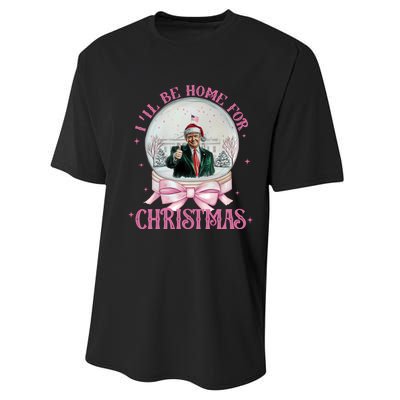 ILl Be Home For Christmas Trump Xmas 2024 Sweat Performance Sprint T-Shirt