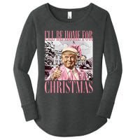 ILl Be Home For Christmas Santa Funny Trump Xmas Pajamas Women's Perfect Tri Tunic Long Sleeve Shirt