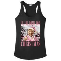 ILl Be Home For Christmas Santa Funny Trump Xmas Pajamas Ladies PosiCharge Competitor Racerback Tank