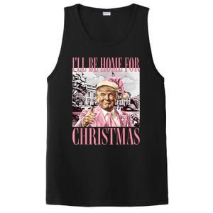 ILl Be Home For Christmas Santa Funny Trump Xmas Pajamas PosiCharge Competitor Tank