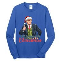 ILl Be Home For Christmas Santa Funny Trump Xmas Tall Long Sleeve T-Shirt