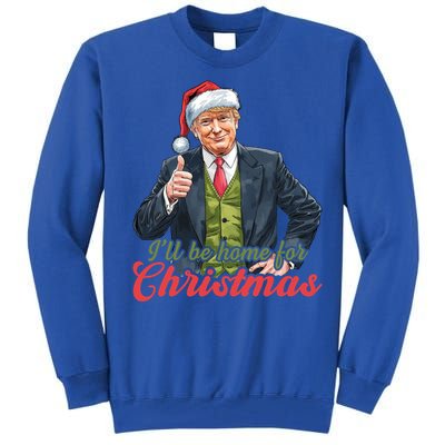 ILl Be Home For Christmas Santa Funny Trump Xmas Tall Sweatshirt