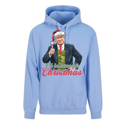 ILl Be Home For Christmas Santa Funny Trump Xmas Unisex Surf Hoodie