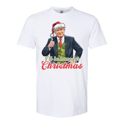 ILl Be Home For Christmas Santa Funny Trump Xmas Softstyle CVC T-Shirt