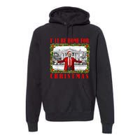 ILl Be Home For Christmas Funny Santa Claus Trump 2024 Premium Hoodie