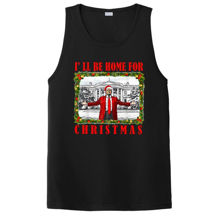 ILl Be Home For Christmas Funny Santa Claus Trump 2024 PosiCharge Competitor Tank