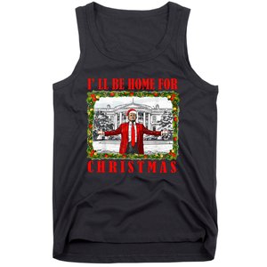 ILl Be Home For Christmas Funny Santa Claus Trump 2024 Tank Top