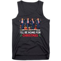 ILl Be Home For Christmas Santa Funny Trump Xmas Pajamas Tank Top