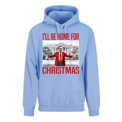 ILl Be Home For Christmas Xmas Trump Pajamas Holiday Santa Unisex Surf Hoodie