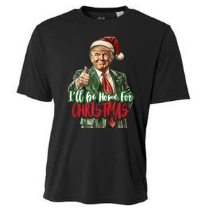 ILl Be Home For Christmas Santa Trump Xmas Pajamas Funny Cooling Performance Crew T-Shirt